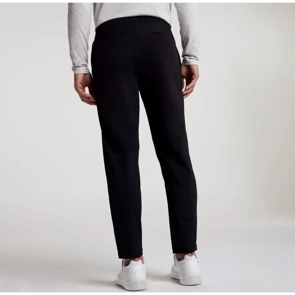 VRST Limitless Pants Men's XL Pure Black Slim Taper Drawstrings Performance NWT
